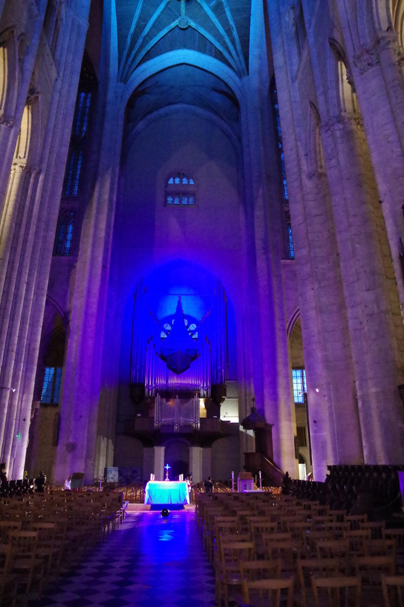 Les grandes orgue illumin&eacute;es