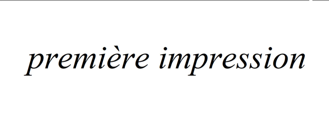 Première Impression